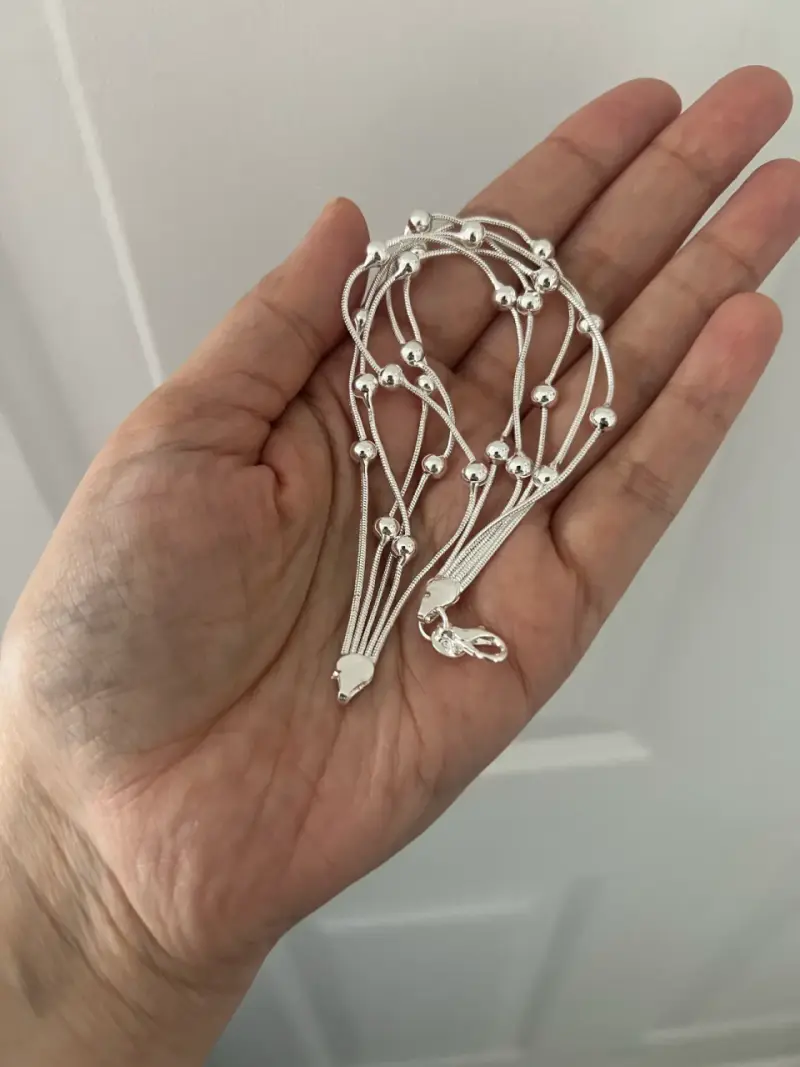 Pulsera de plata con diseño de esferas - 2