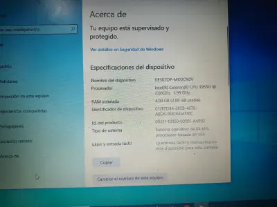 Notebook HP amarillo con Intel Celeron y 4GB RAM - miniatura 2
