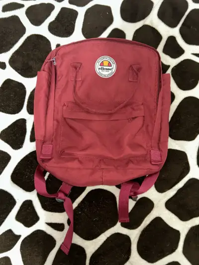 Mochila Ellesse roja unisex con logo - miniatura 1