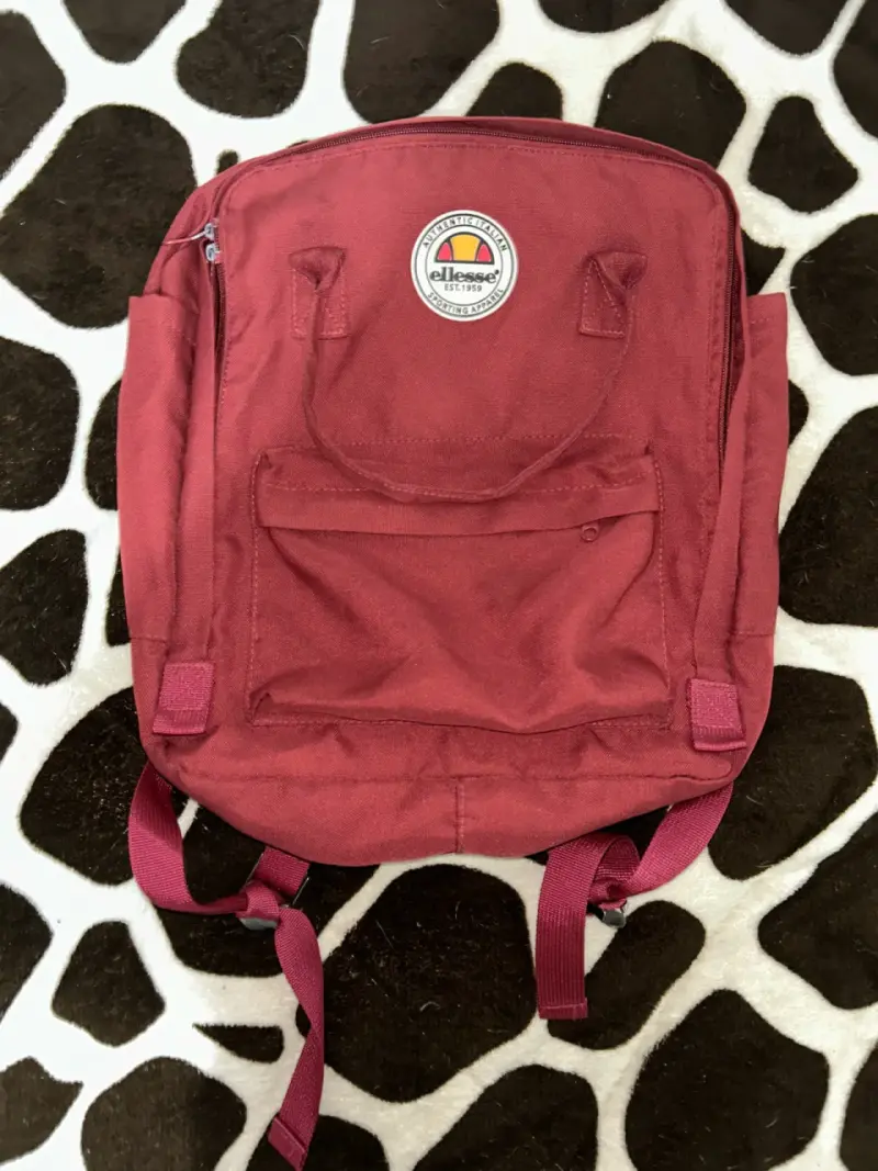 Mochila Ellesse roja unisex con logo - 2