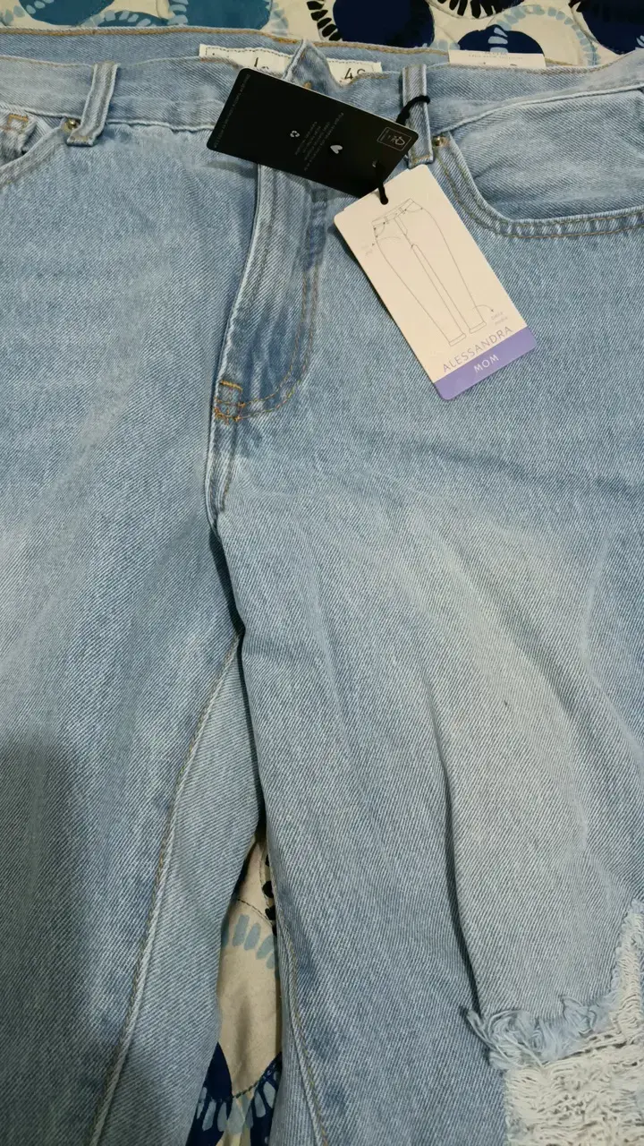 Jeans de mezclilla rasgados para mujer talla 40 - 3