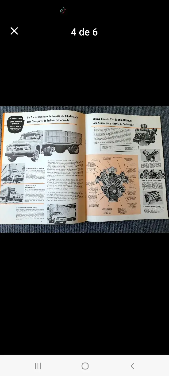 CATALOGO BROCHURE CAMION FORD F 800F-800 1954 - 4