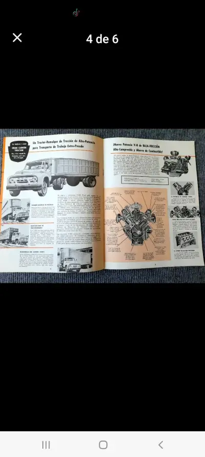 CATALOGO BROCHURE CAMION FORD F 800F-800 1954 - miniatura 4