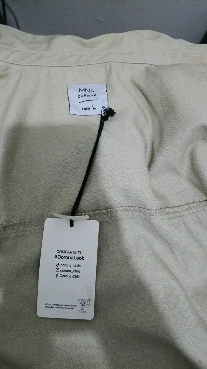 Chaqueta jean beige dama MNL Corona talla L - 1