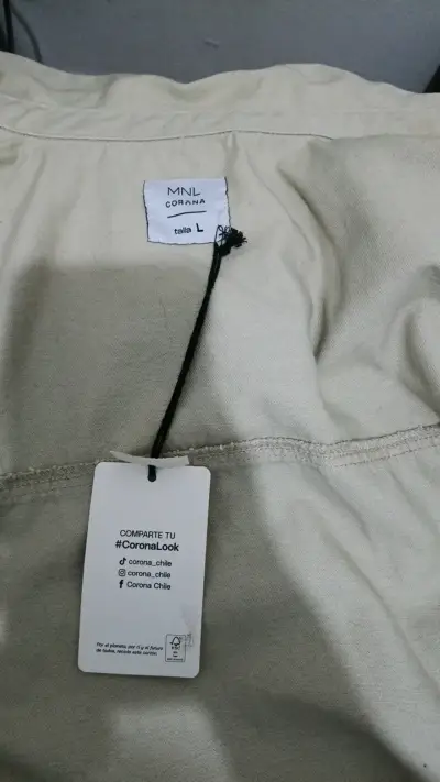 Chaqueta jean beige dama MNL Corona talla L - miniatura 1