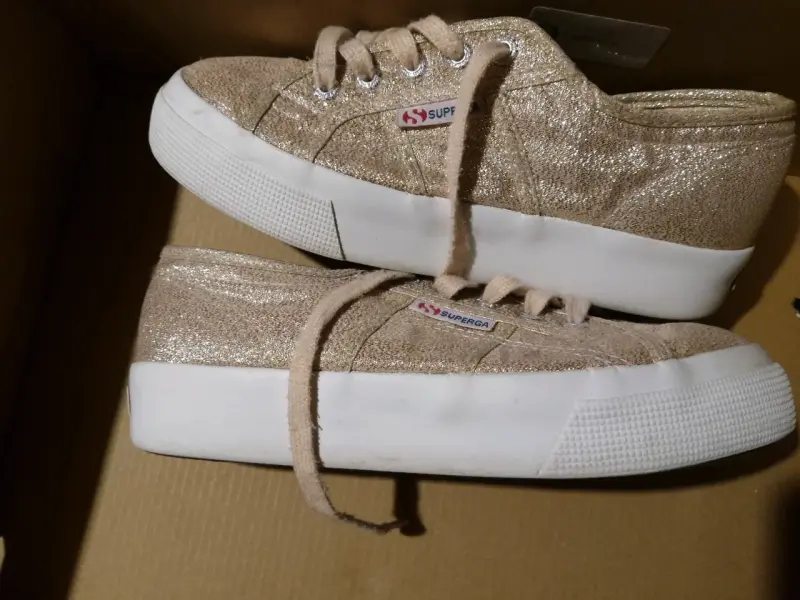 Zapatillas Superga rosadas con brillo talla 36 - 1