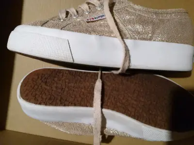 Zapatillas Superga rosadas con brillo talla 36 - miniatura 3