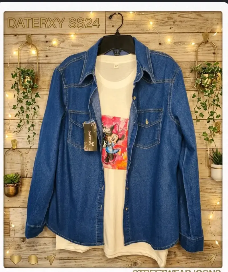 Camisa de Mezclilla Azul con Estilo Casual - 3