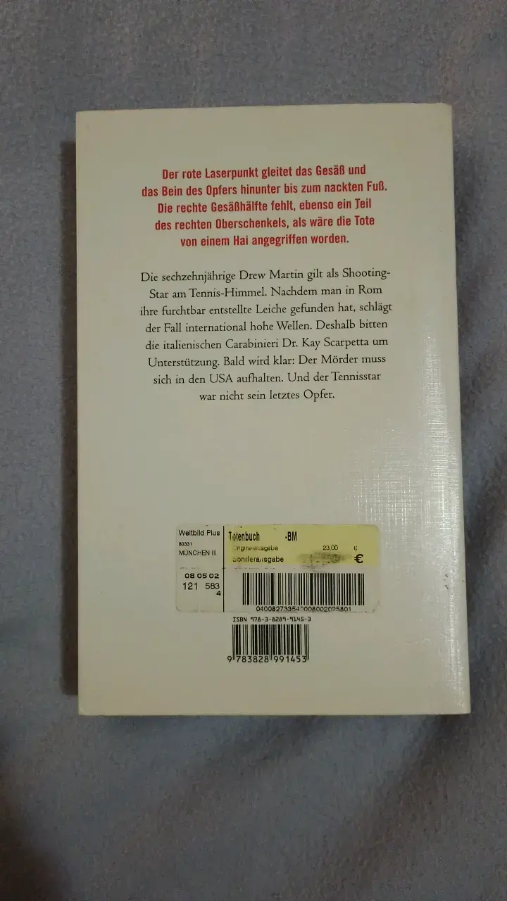 Libro 'Totenbuch' de Patricia Cornwell - 3