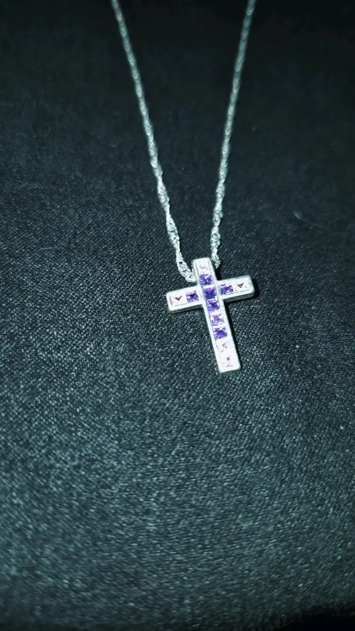 Cadena de plata 925 con colgante de cruz - 2