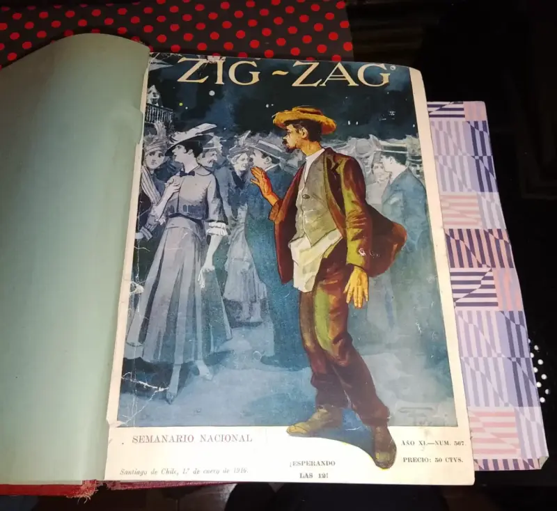 Revista Zig Zag N° 567 al 584 - Año 1916 - Empaste - 1