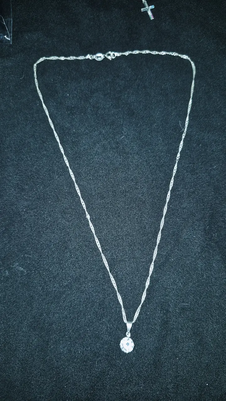 Collar de plata 925 con colgante de zircon - 2
