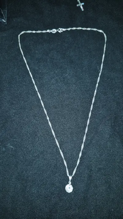 Collar de plata 925 con colgante de zircon - miniatura 2