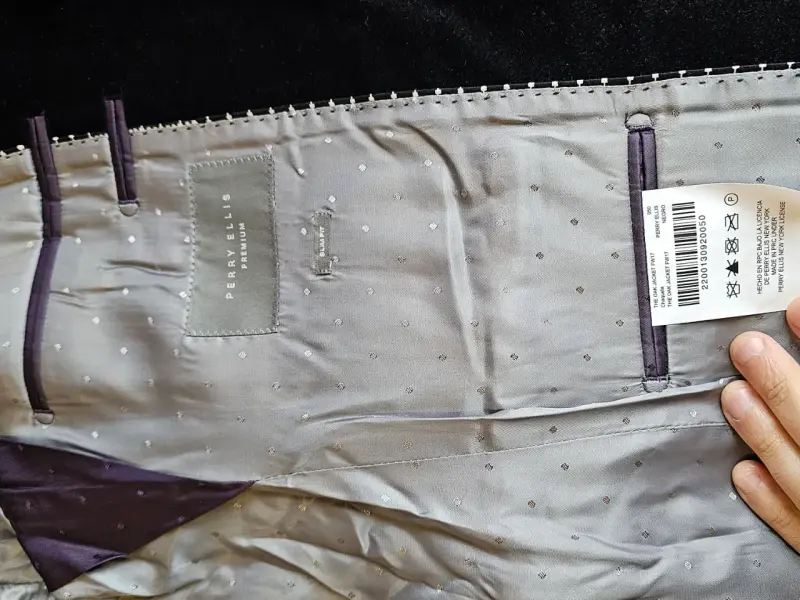 Blazer de gamuza Perry Ellis Premium hombre tallaS - 5