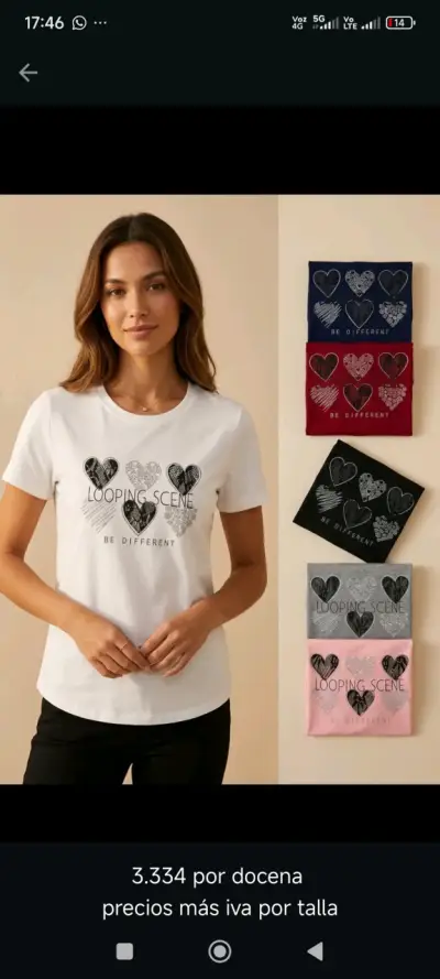 Polera Looping Scene con Diseño de Corazones - miniatura 4