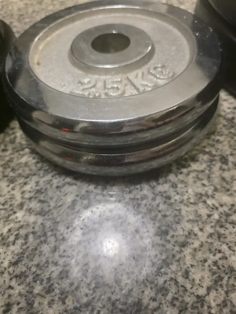 Set de pesas ajustables con discos de 1.25kg a 5kg - 2