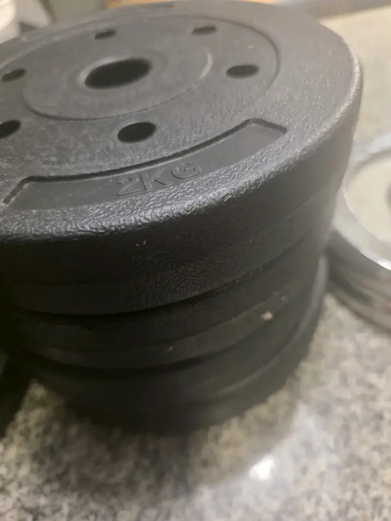 Set de pesas ajustables con discos de 1.25kg a 5kg - 4