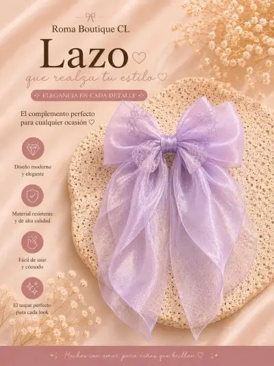 Lazos elegantes para el cabello en varios diseños - miniatura 5