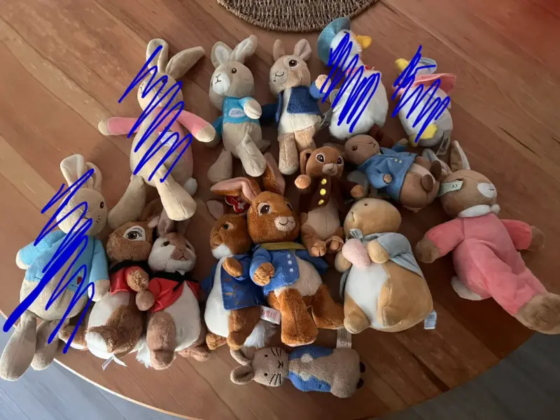 Lote de peluches de Peter Rabbit