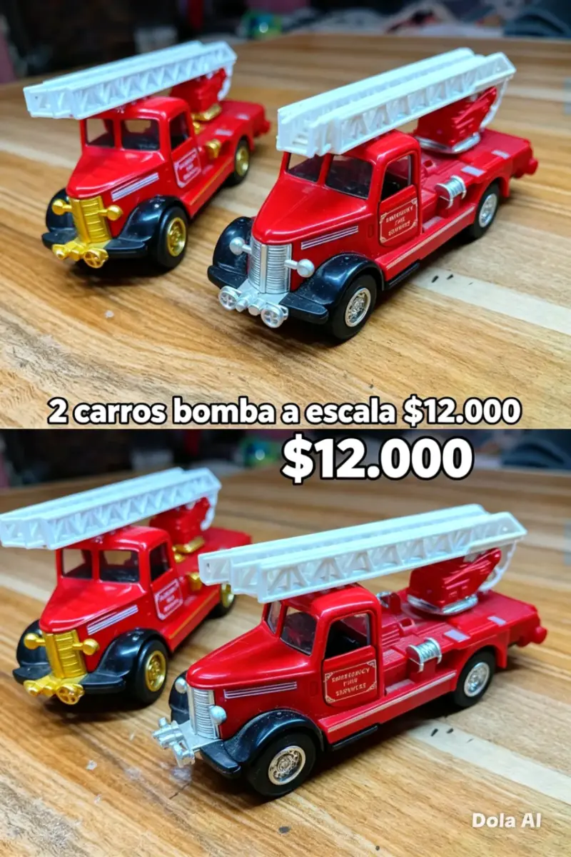 Set de carros bomba a escala roja
