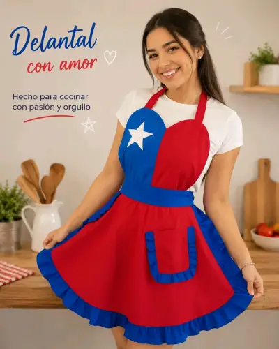 Delantal de cocina con diseño chileno - miniatura 1