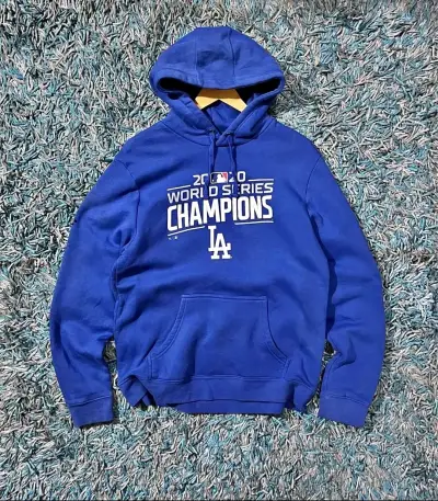 Polerón azul con capucha LA Dodgers World Series 2020 - miniatura 1