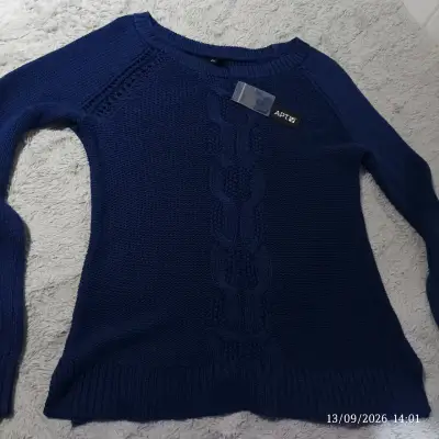 Suéter azul de punto para mujer APT.9 - miniatura 1
