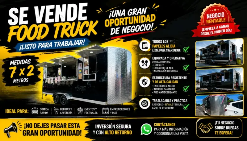 Food truck listo para trabajar 7x2 metros - 1