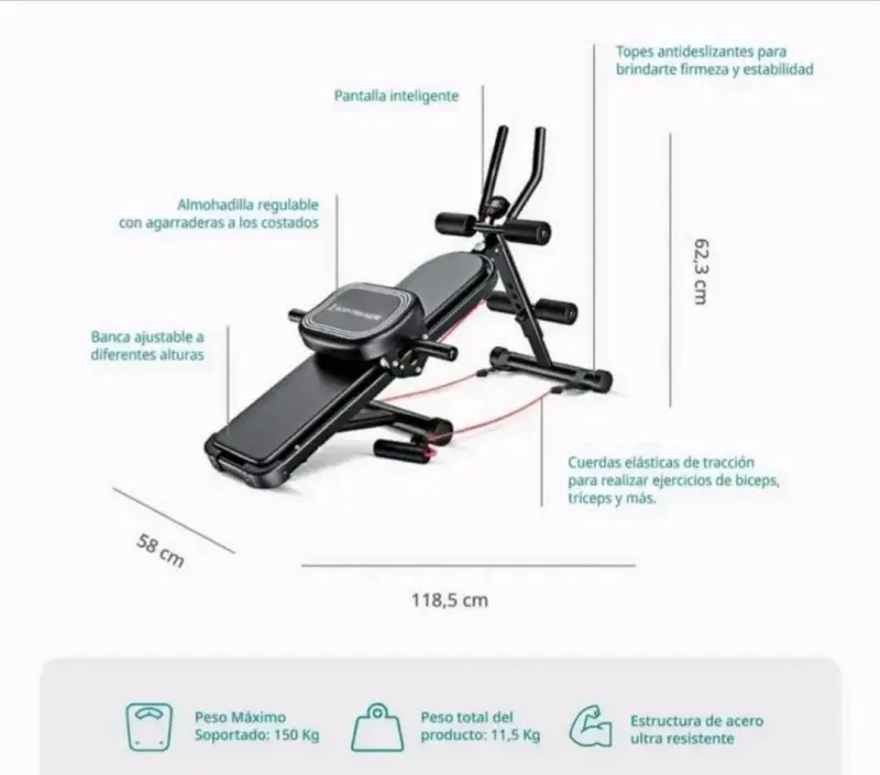 Banco de ejercicios Bodytrainer multifuncional - 5