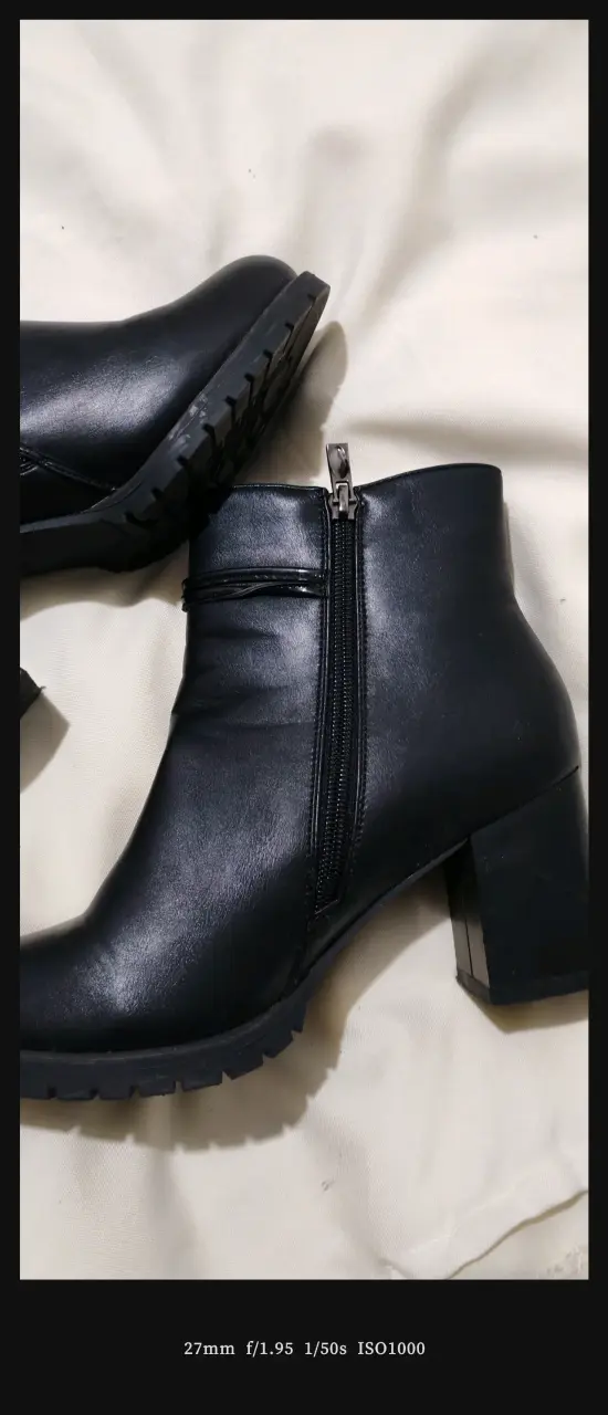 Botines negro con tacón alto - 1