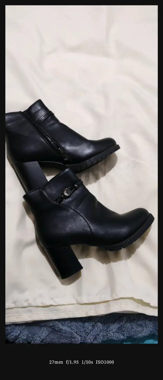 Botines negro con tacón alto - 3