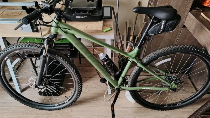 Bicicleta de Montaña Verde con Accesorios - 1