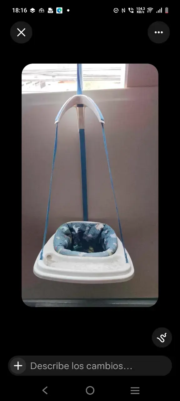 Columpio para bebé con asiento acolchado
