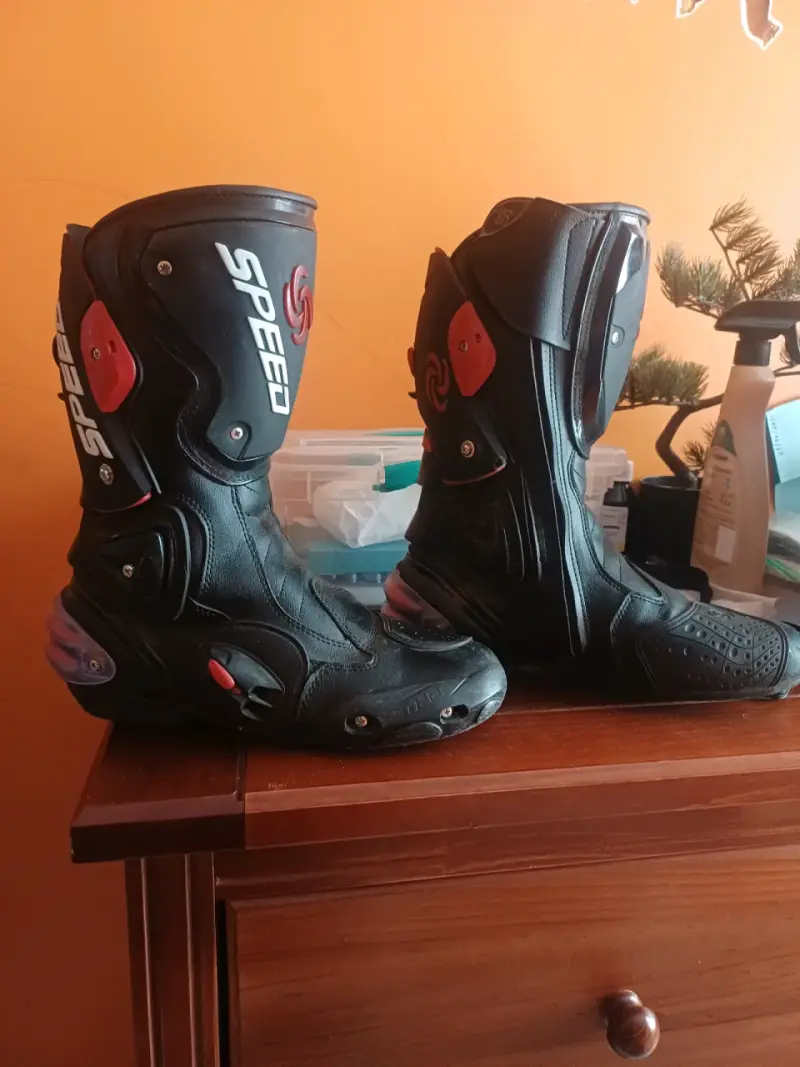 Botas de moto Speed negras con protecciones - 2