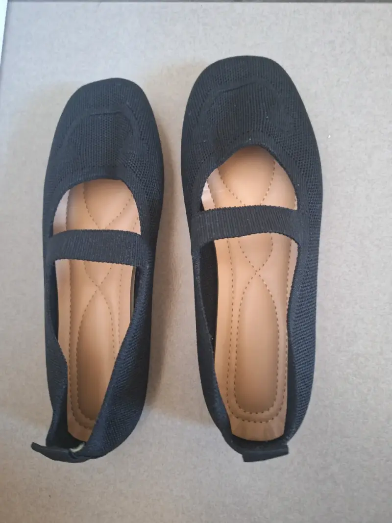Zapatos planos negros de mujer cómodos - 1