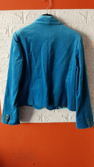 Blazer azul para mujer con forro estampado - miniatura 5