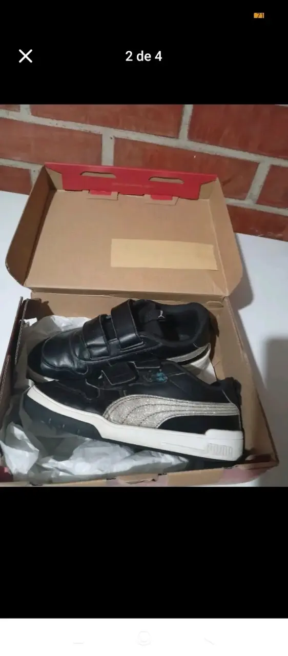 Zapatillas deportivas negras para niños Puma - 1