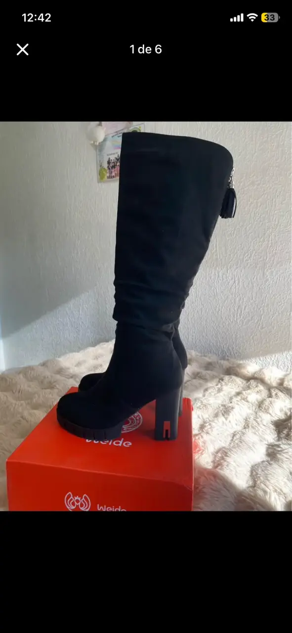 Botas negras de tacón alto Weide HX271 - 2