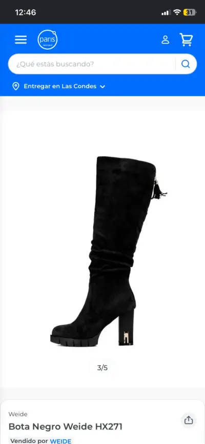 Botas negras de tacón alto Weide HX271 - miniatura 3