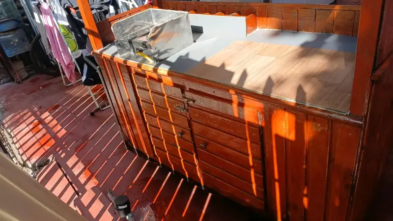 Carro de Madera para Comida Rápida con Techo - 4