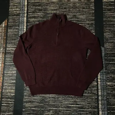 Suéter Calvin Klein Quarter Zip Talla M - miniatura 1