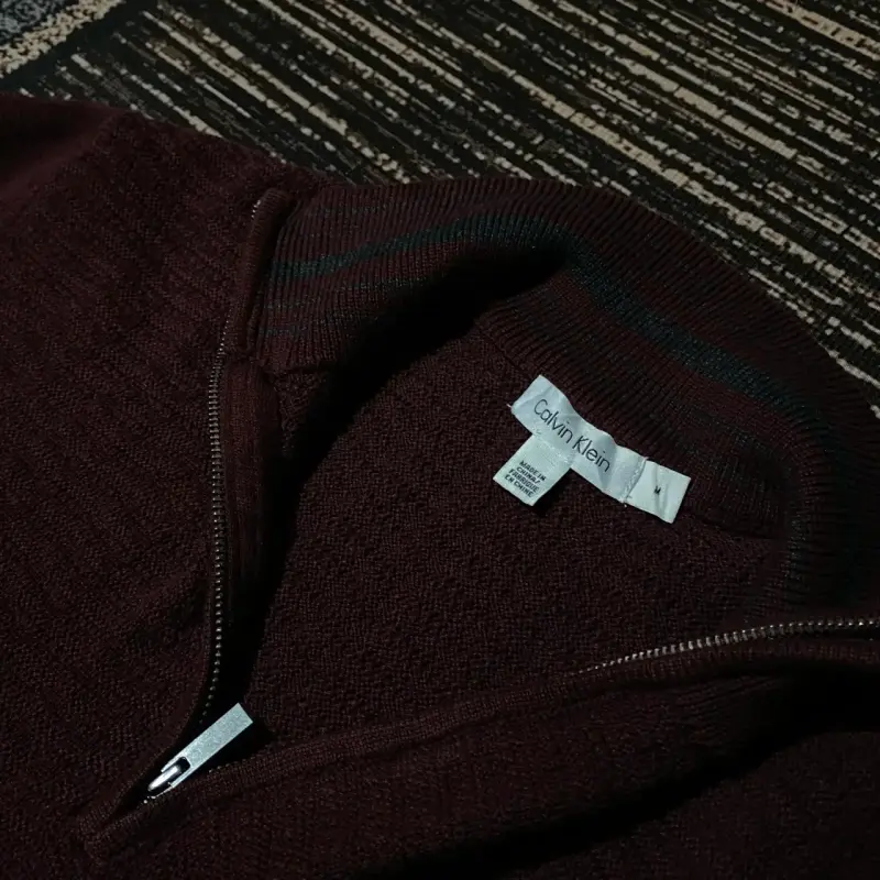 Suéter Calvin Klein Quarter Zip Talla M - 2