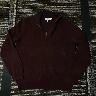 Suéter Calvin Klein Quarter Zip Talla M - miniatura 3
