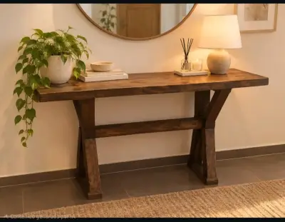 Mesa de Madera Rústica para Entrada - miniatura 1