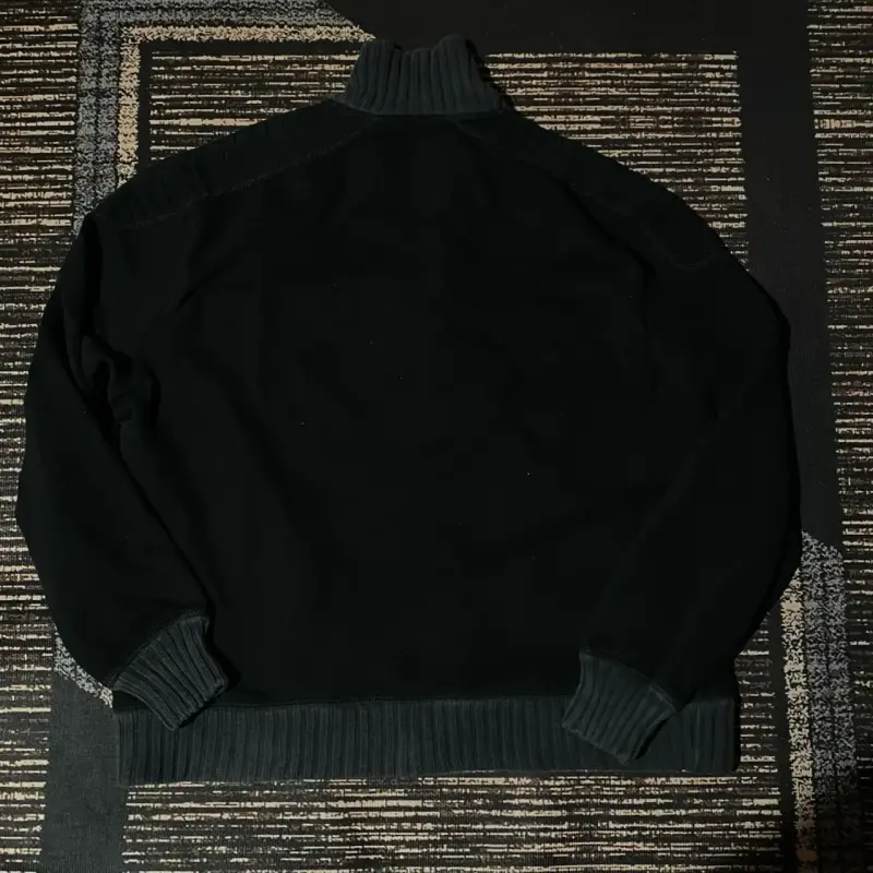 Suéter negro Calvin Klein con cierre Talla XL - 3