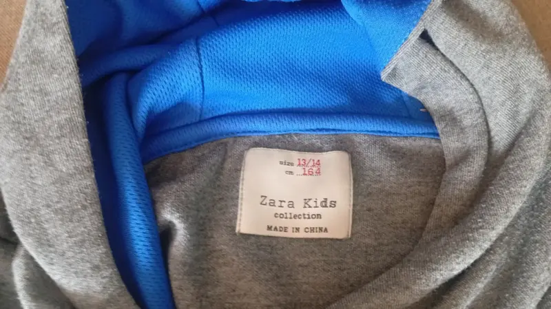 Polerón gris con capucha Zara Kids - 3