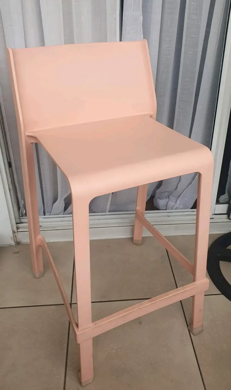 4 Sillas de bar Trill color rosa - 1