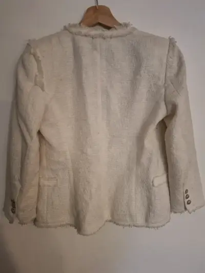 Chaqueta de mujer Zara blanca elegante - miniatura 3