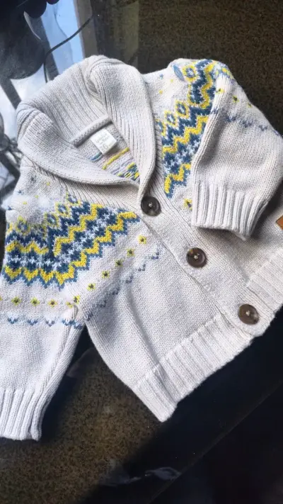 Chaleco de lana para niño con diseño nórdico - miniatura 1