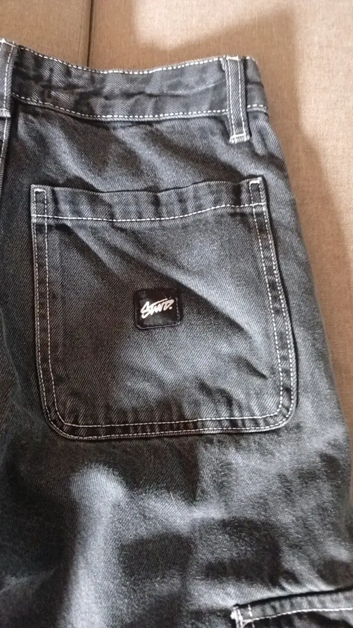 Pantalones cargo negros para hombre Pull&Bear - 4